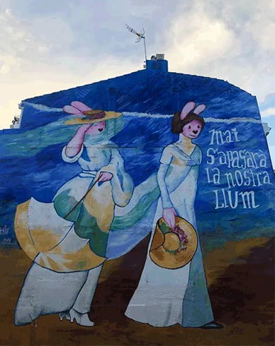 mural pintado mostrado en el tour arte urbano por Valencia