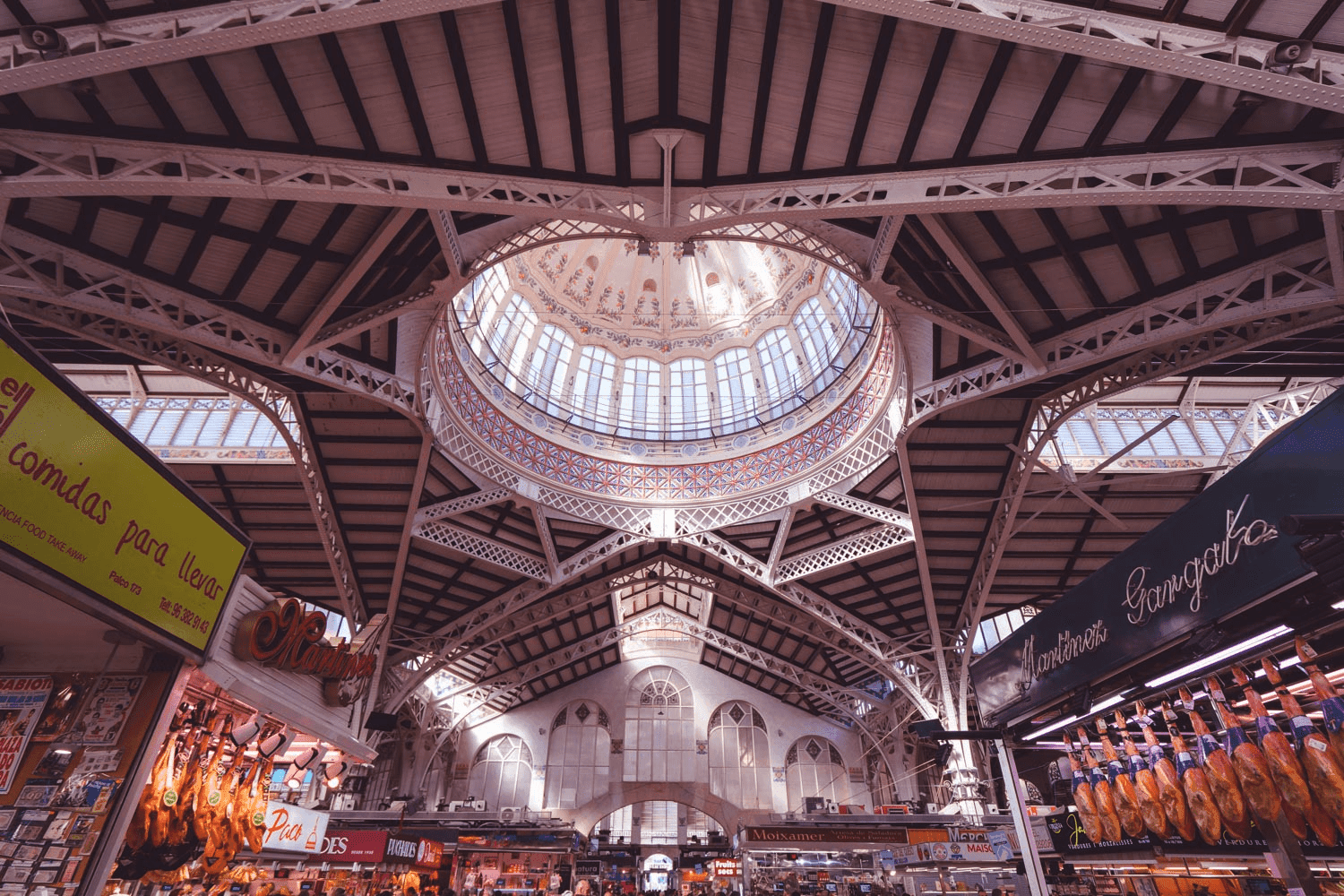 ceiling of central market valencia