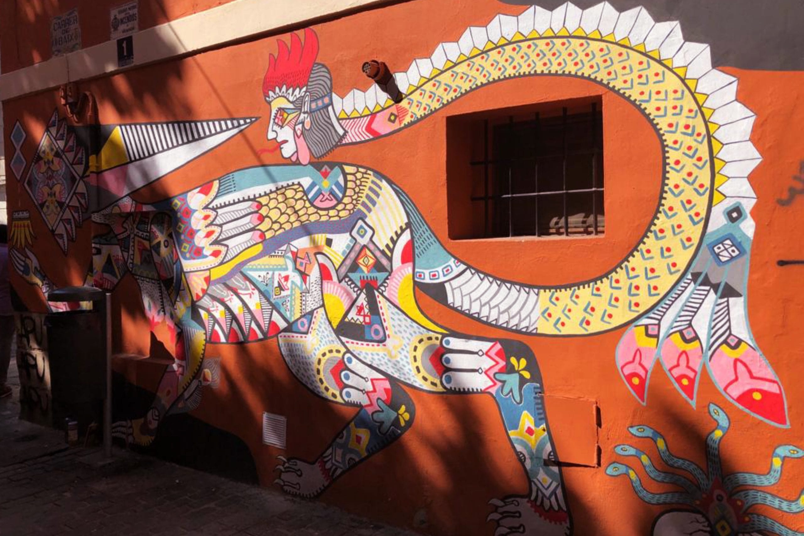 mural painted shown on the street art tour valencia